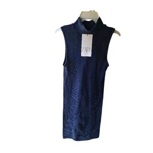 ZARA SLEEVELESS TANK DRESS WITH HIGH COLLAR SIZE S/M
